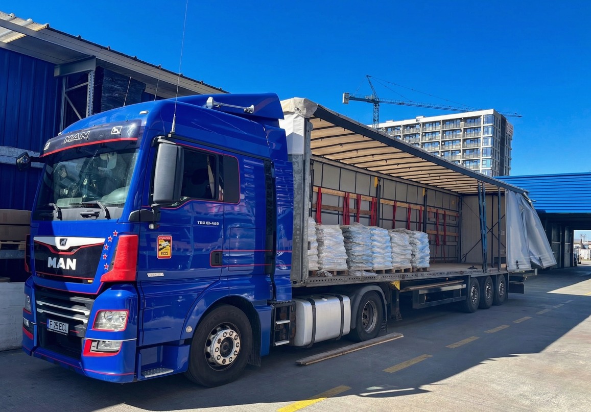 Loaded truck ready for transport